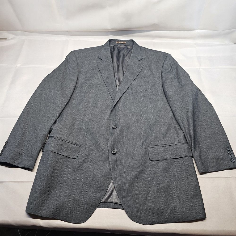 Peter Millar Mens Blazer 2 Button Sport Coat 46r Wool Plaid Print *Read*‎
